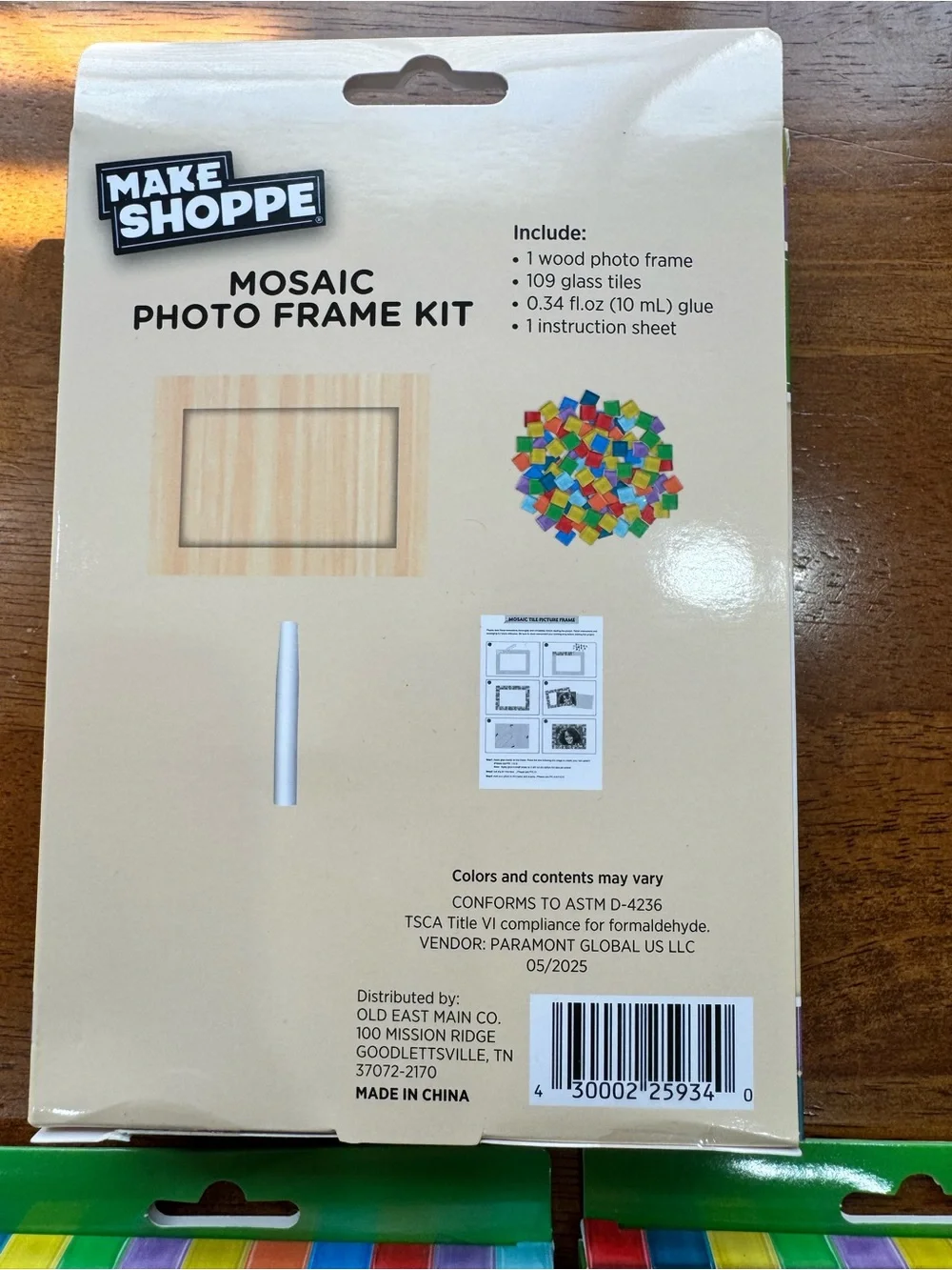 Set of 5 Mosaic Craft Kits-Multicolor Frame, Sun-catchers and Coasters